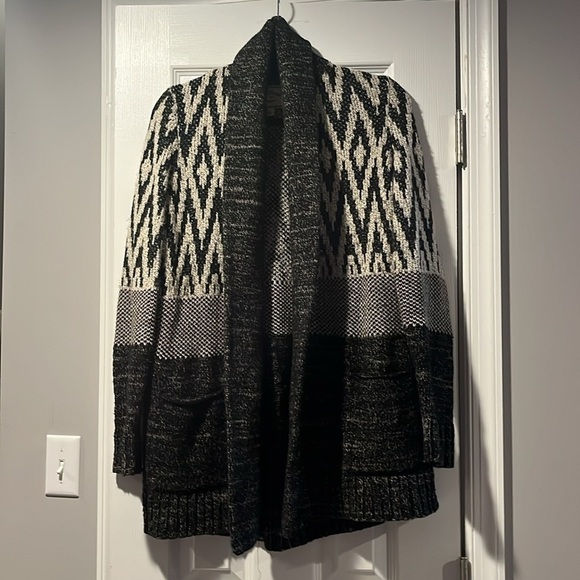 Lucky Brand Stargazer Wool Blend Knit Open Front Cardigan Size large - Picture 2 of 12